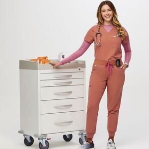 Figs Terracotta Jogger Scrub Pants